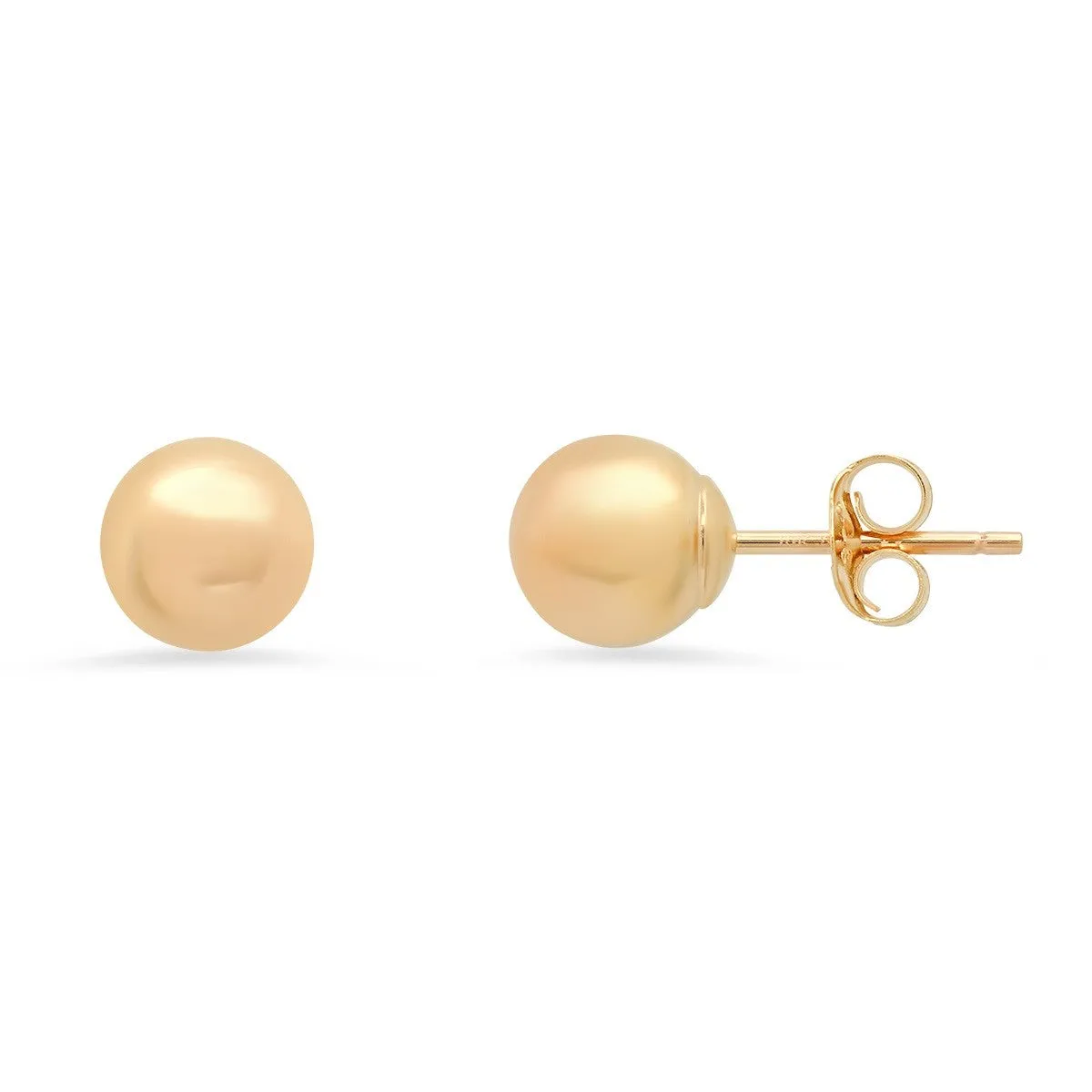 10k Yellow Gold Ball Stud Earrings