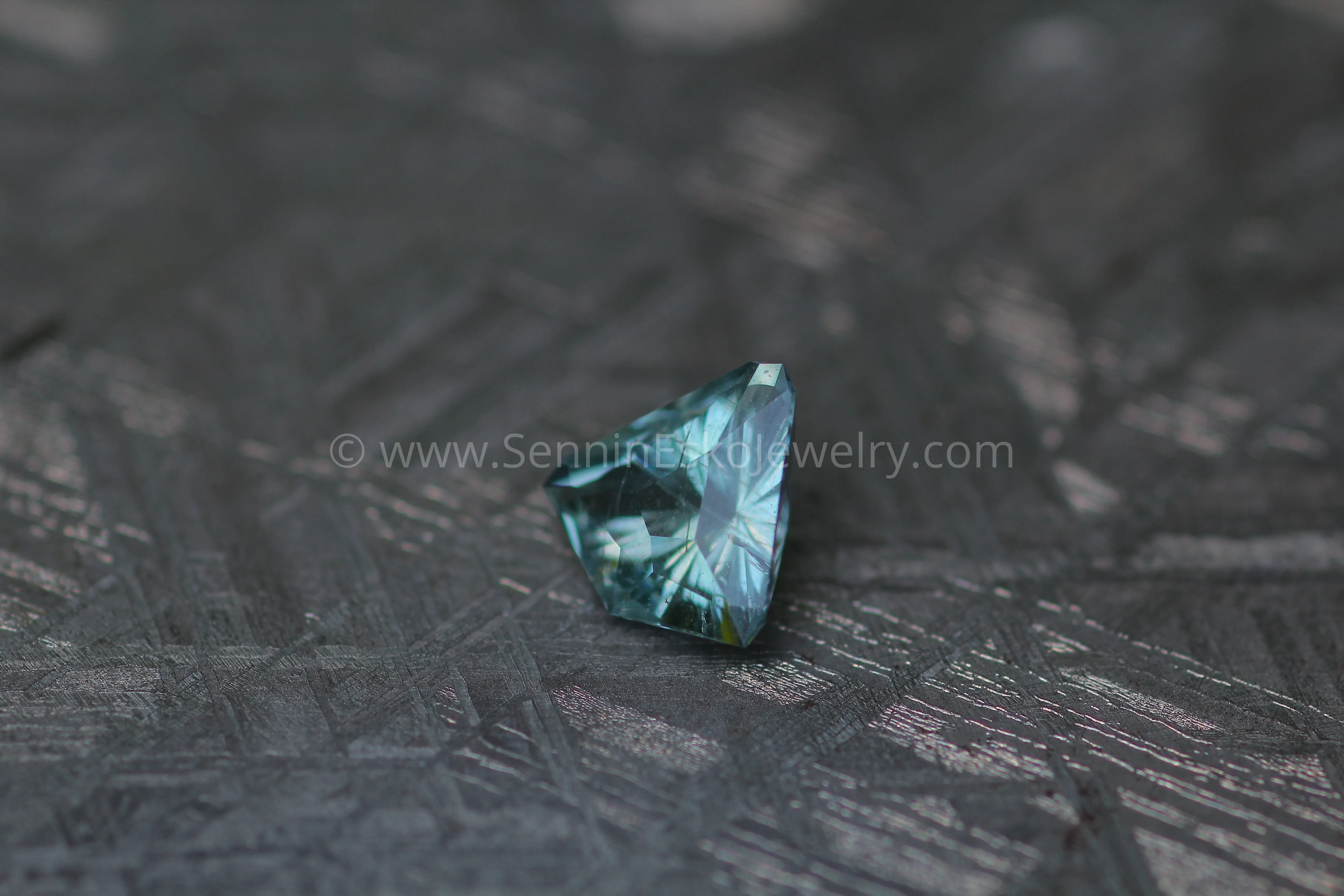 1.83 Carat Spring Green/Blue Sapphire Kite - Umba Sapphire - Fantasy Cut, 8.4x7.8mm