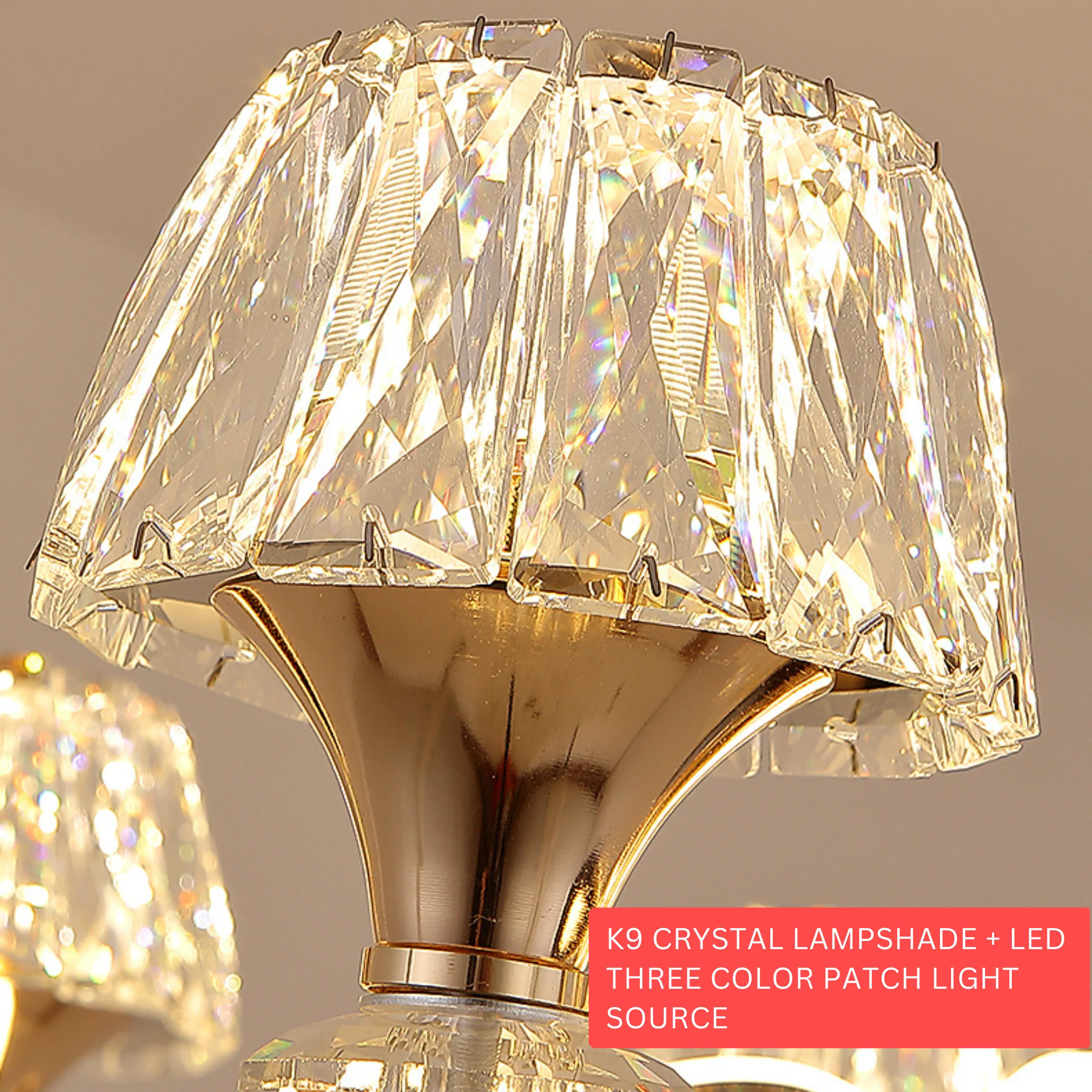 8 4 Heads Luxury Crystal Chandelier