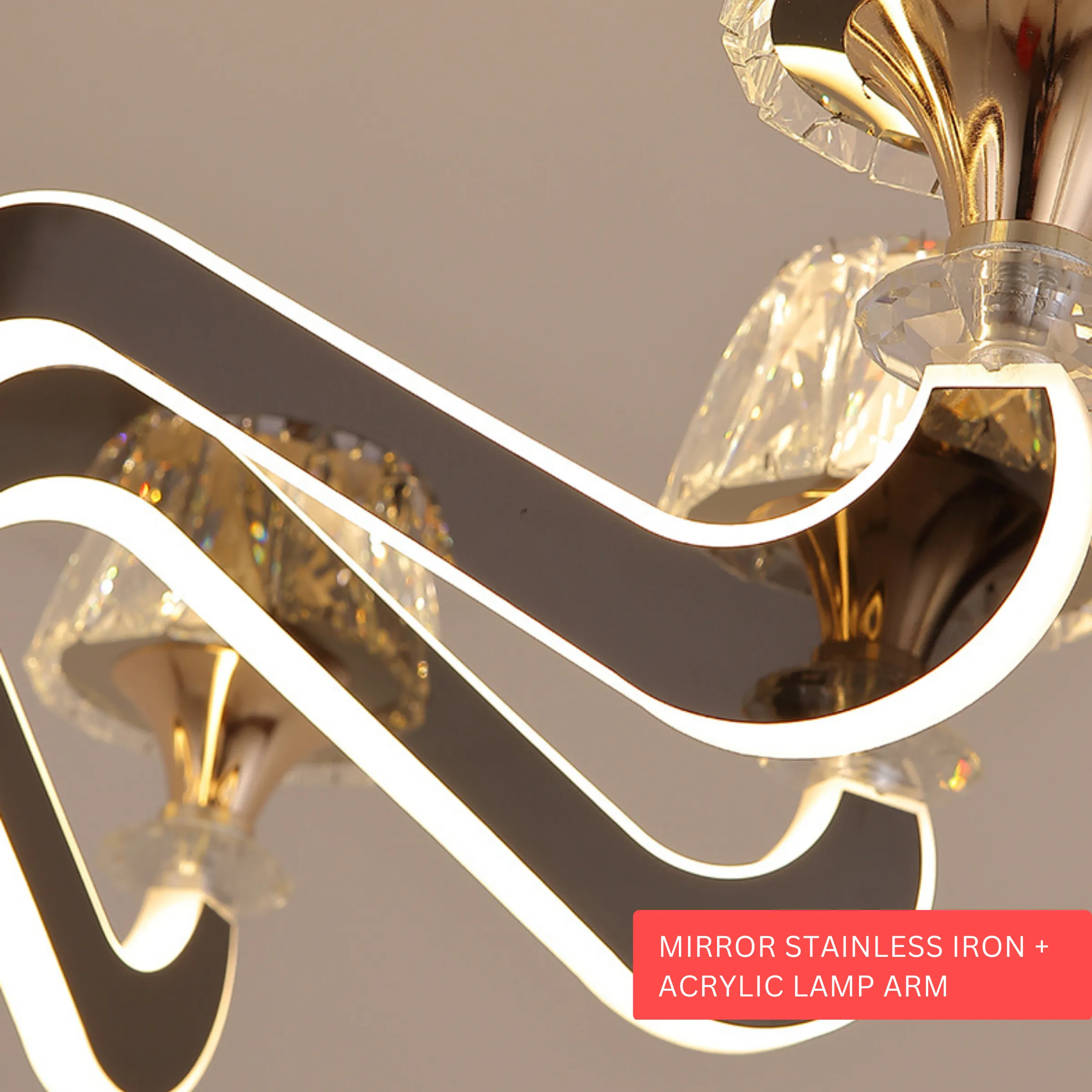 8 4 Heads Luxury Crystal Chandelier