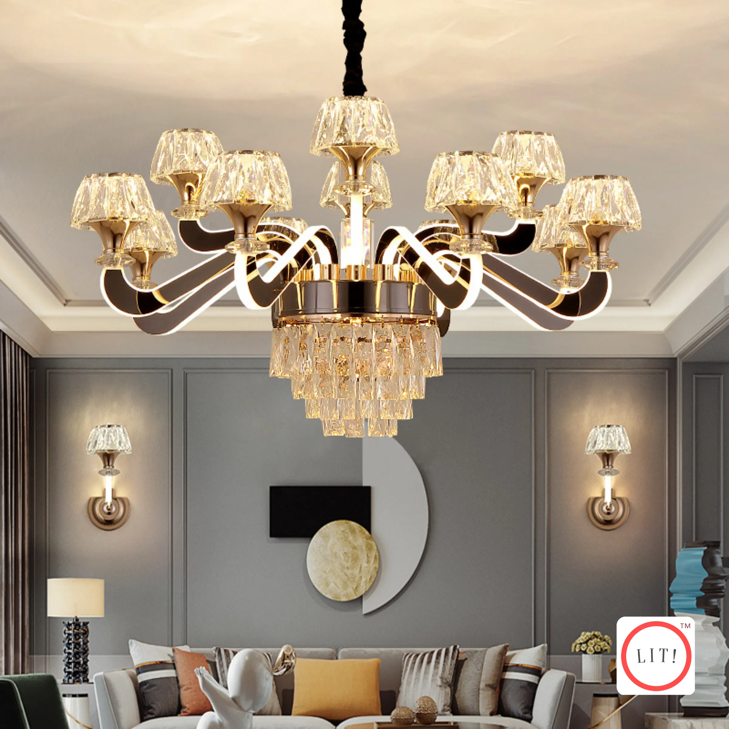 8 4 Heads Luxury Crystal Chandelier