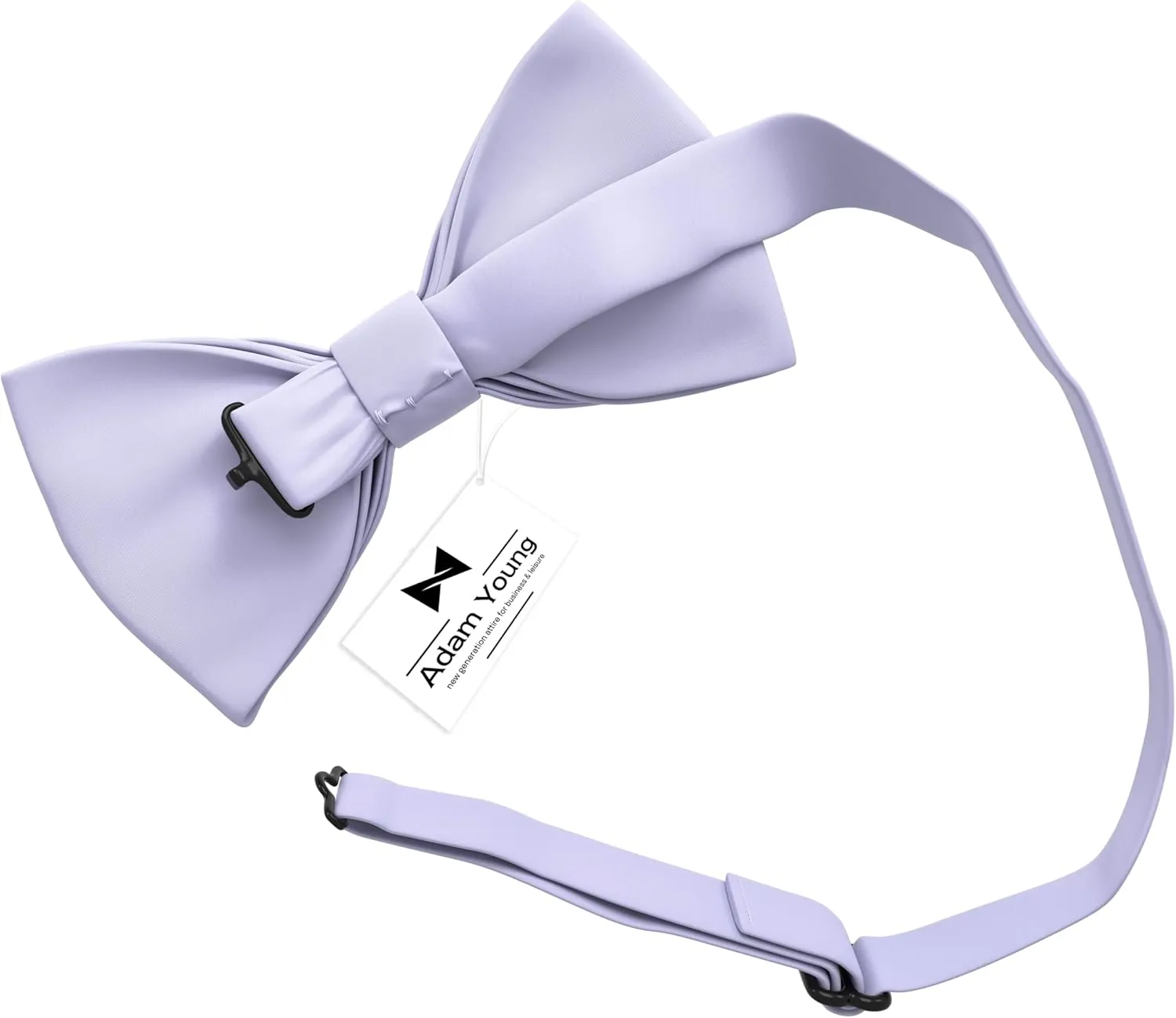 Adam Young Men's Bow Ties with Handkerchief Pre-Tied Style Formal Satin Classic Bowtie for Tuxedo Faux Silk
