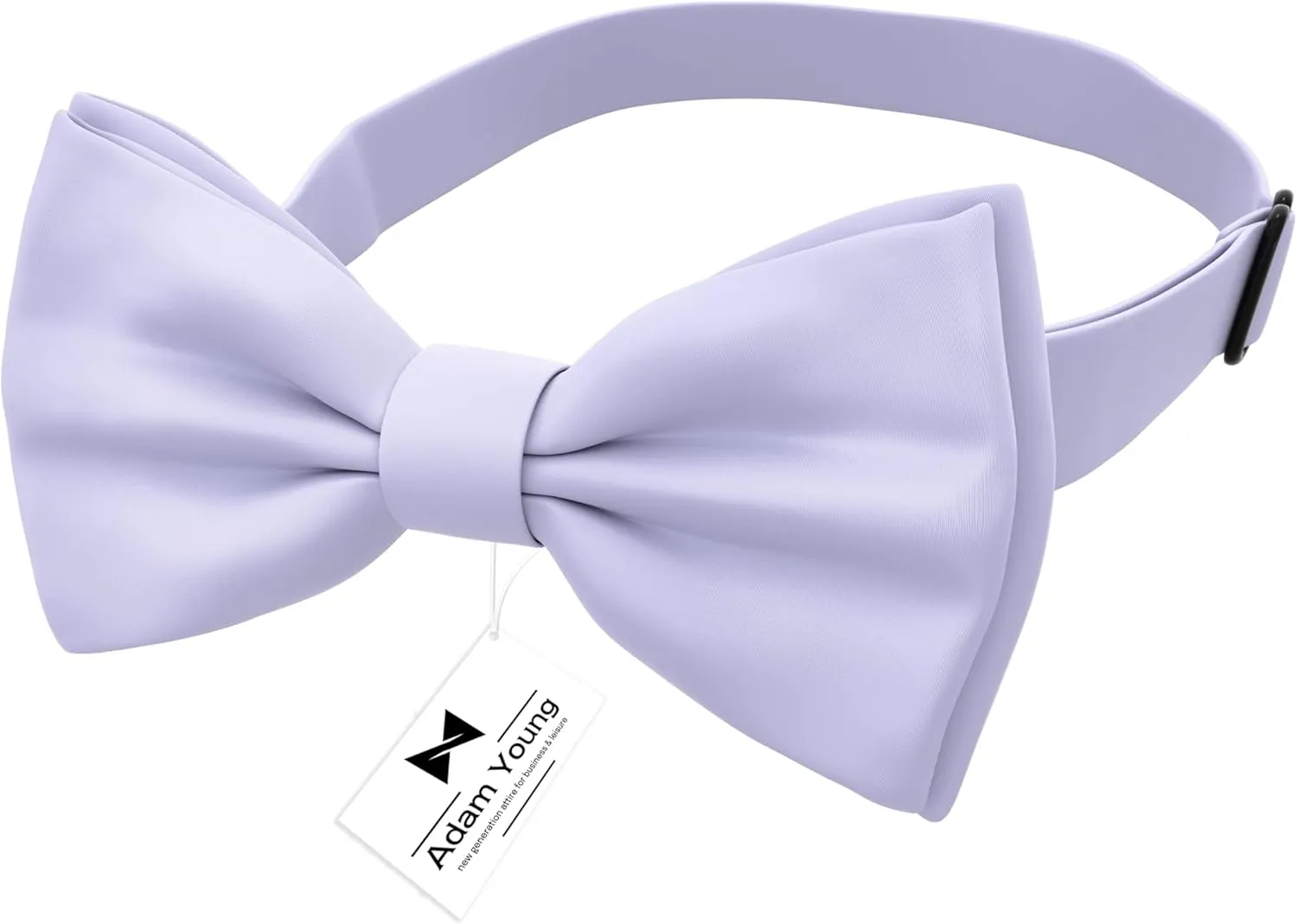Adam Young Men's Bow Ties with Handkerchief Pre-Tied Style Formal Satin Classic Bowtie for Tuxedo Faux Silk