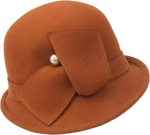 Adult Fedoras Wool Hat Girls Female Winter Warm Woolen Cap England Retro Wool Dome Cap Hat