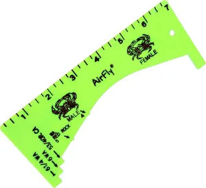 AirFly Crab Gauge - Measure for Dungeness, Rock Crab, Blue Crab, Lobster. Designed in San Francicso, USA (Green)