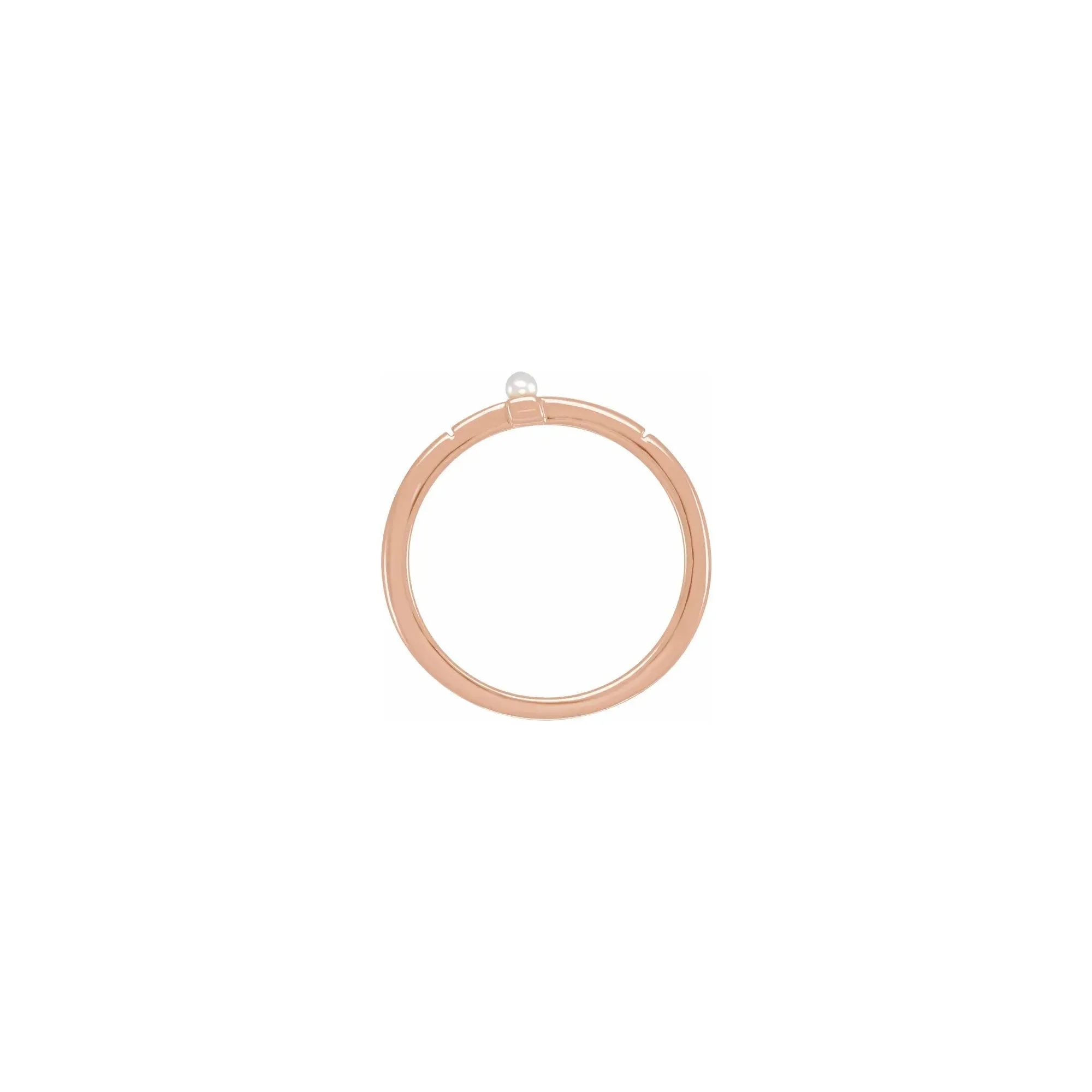 Akoya Pearl Sideways Cross Ring