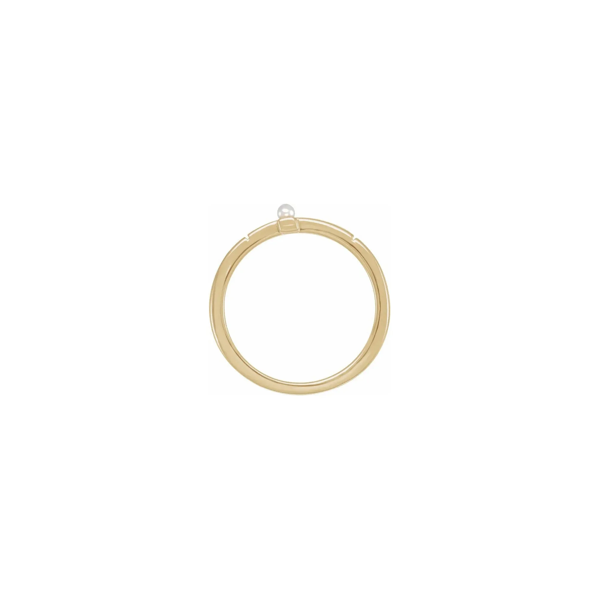 Akoya Pearl Sideways Cross Ring