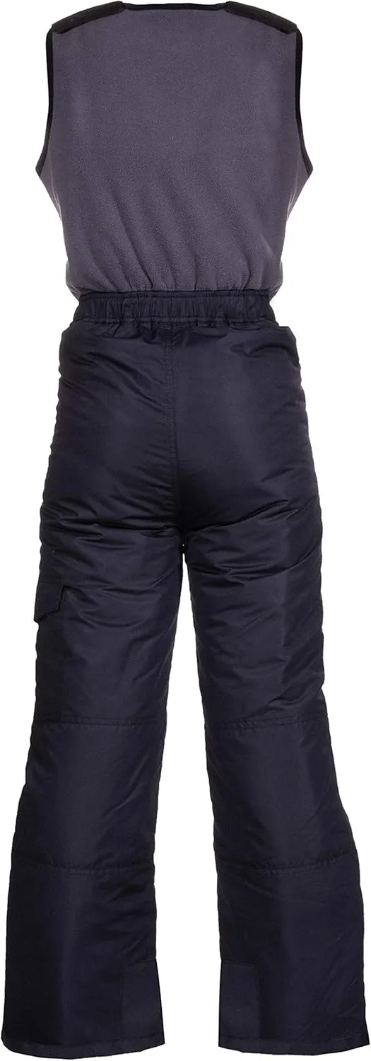 Arctic Quest Polar Fleece Water Resistant Insulated Unisex Boys and Girls Unisex Ski & Snow Bib Pants Overalls
