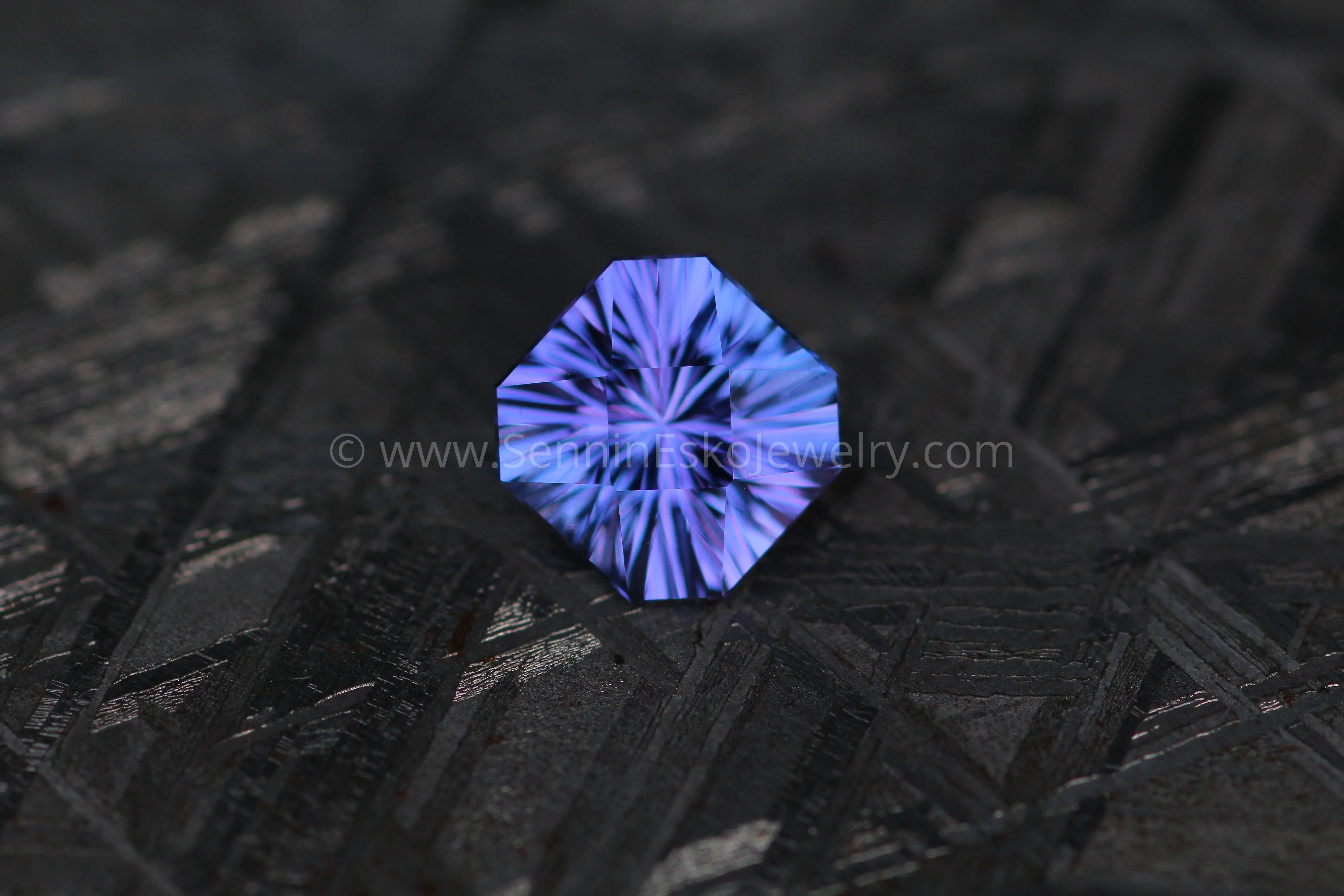 Blue/Purple Tanzanite Square Octagon - 1.34 carats -6.4x7.2mm - Fantasy Cut