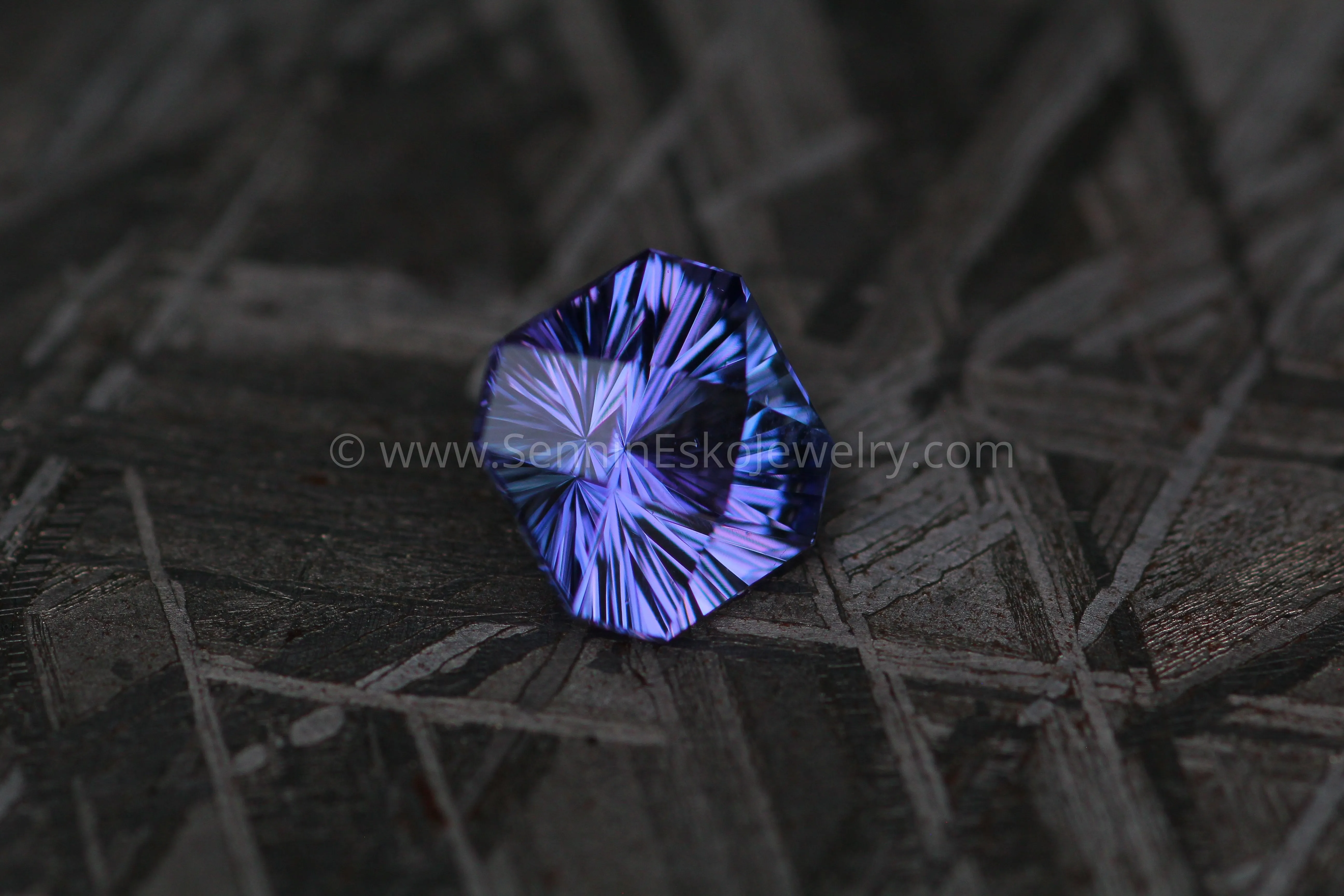Blue/Purple Tanzanite Square Octagon - 1.34 carats -6.4x7.2mm - Fantasy Cut