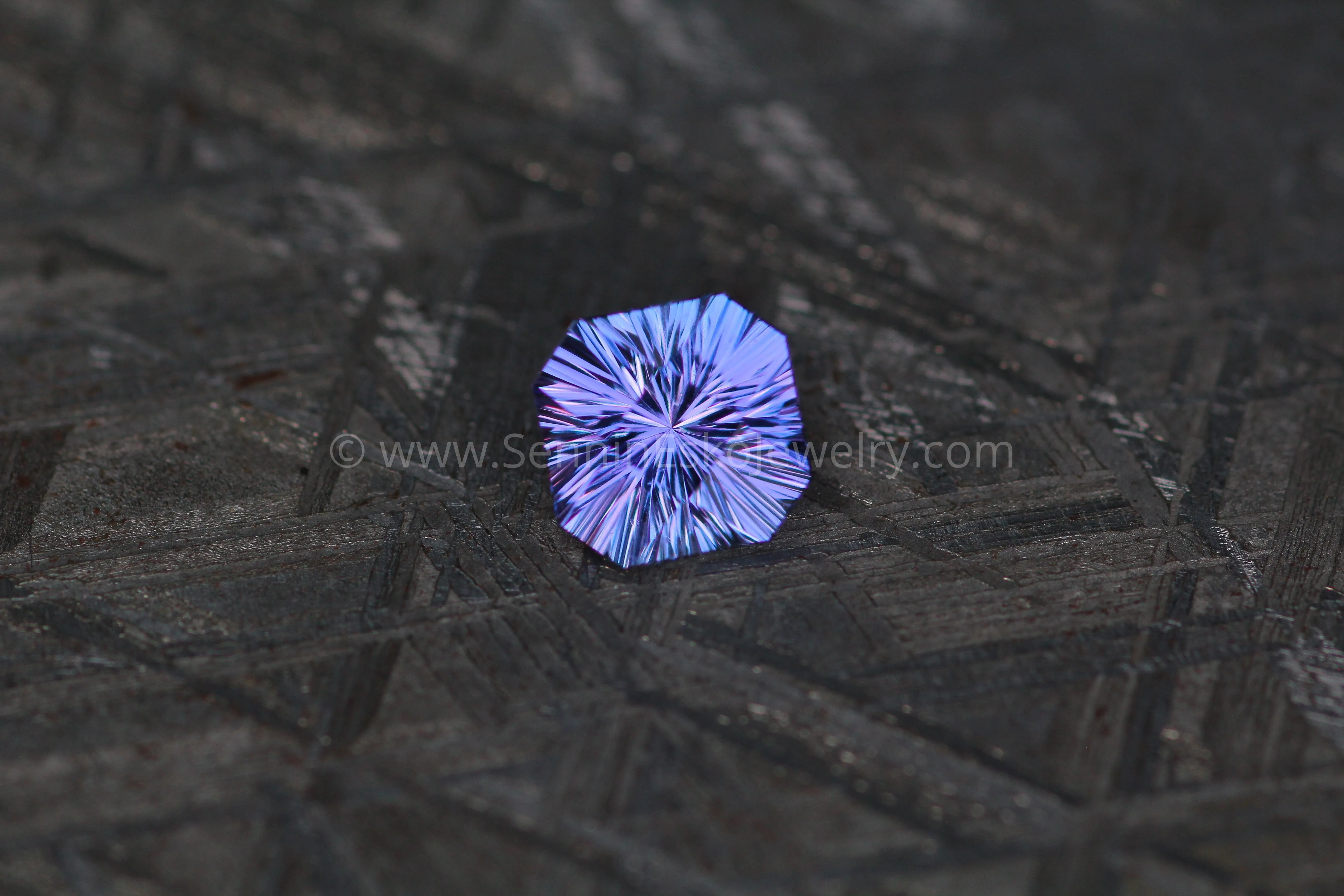 Blue/Purple Tanzanite Square Octagon - 1.34 carats -6.4x7.2mm - Fantasy Cut