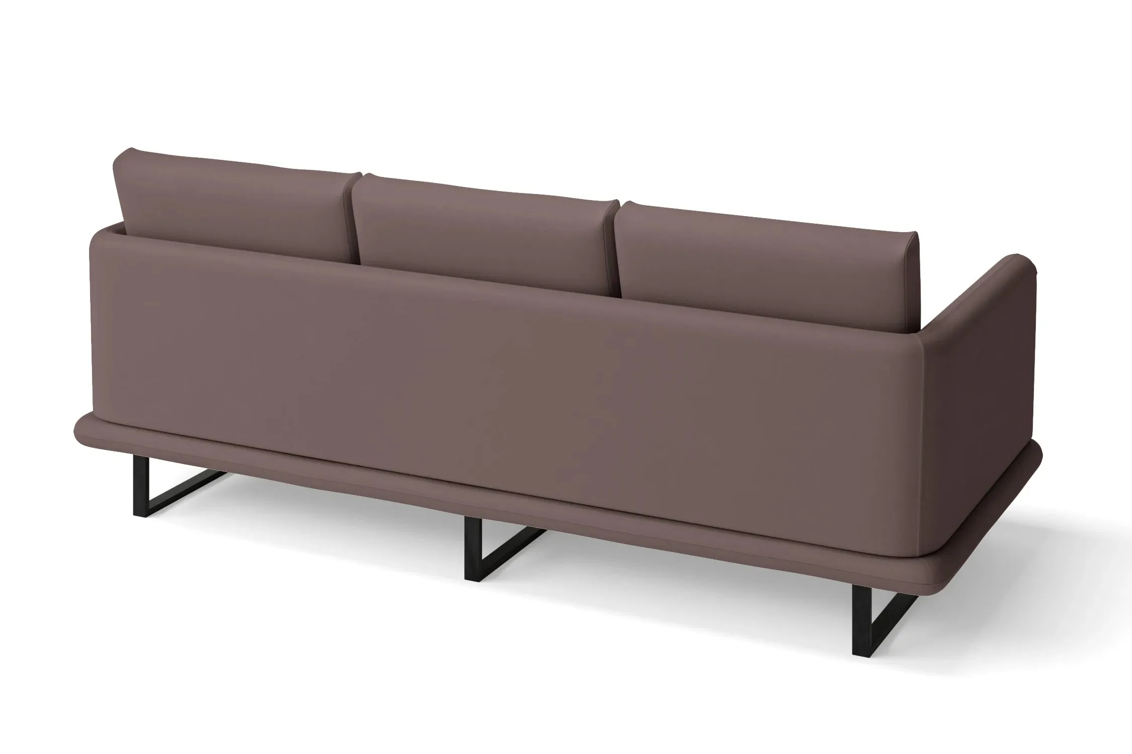 Calabria 3 Seater Sofa Rose Taupe Leather
