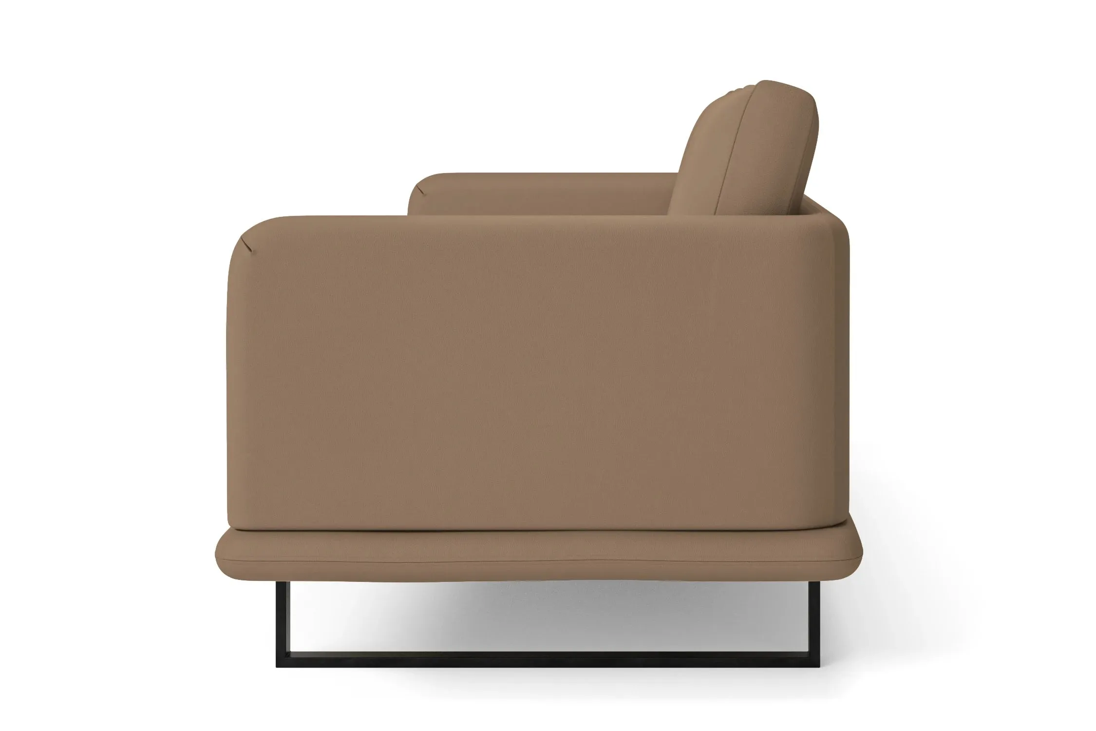 Calabria 3 Seater Sofa Stone Leather