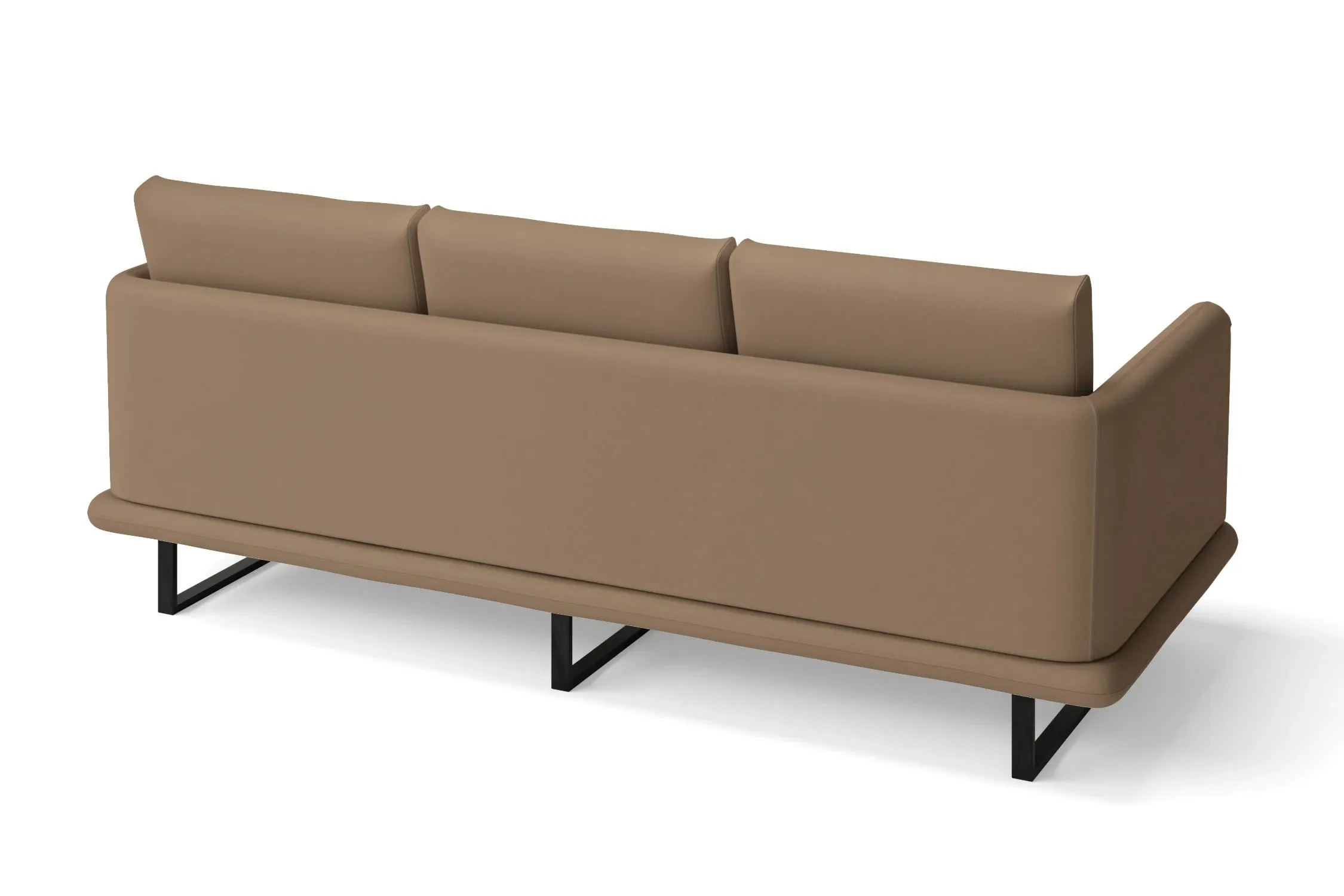 Calabria 3 Seater Sofa Stone Leather