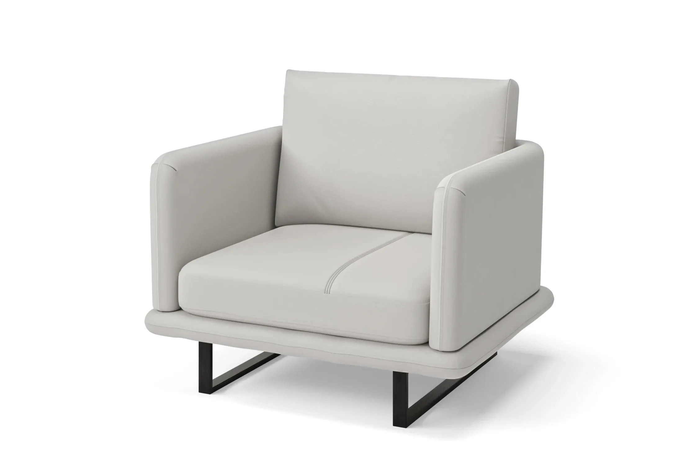 Calabria Armchair White Leather