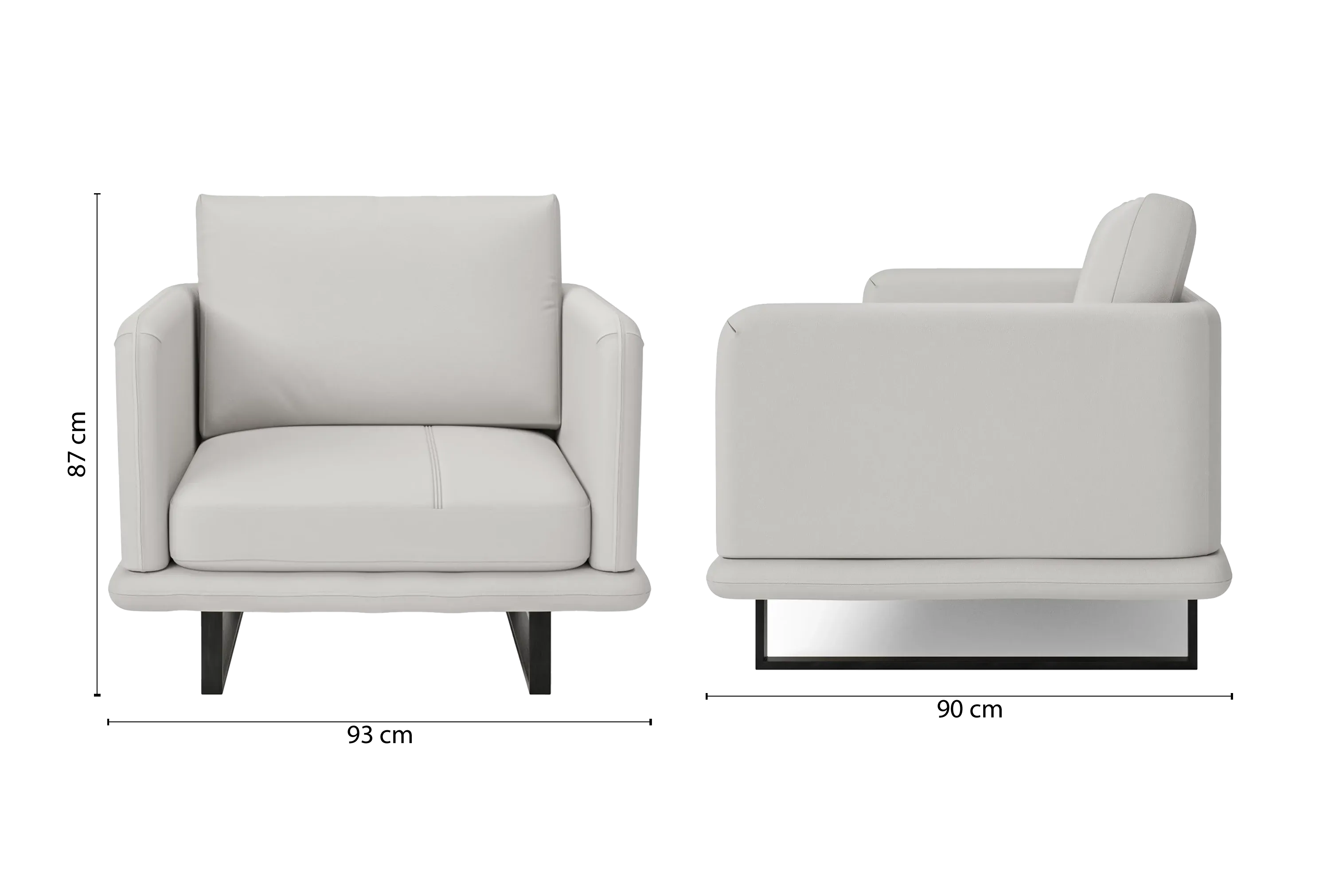 Calabria Armchair White Leather