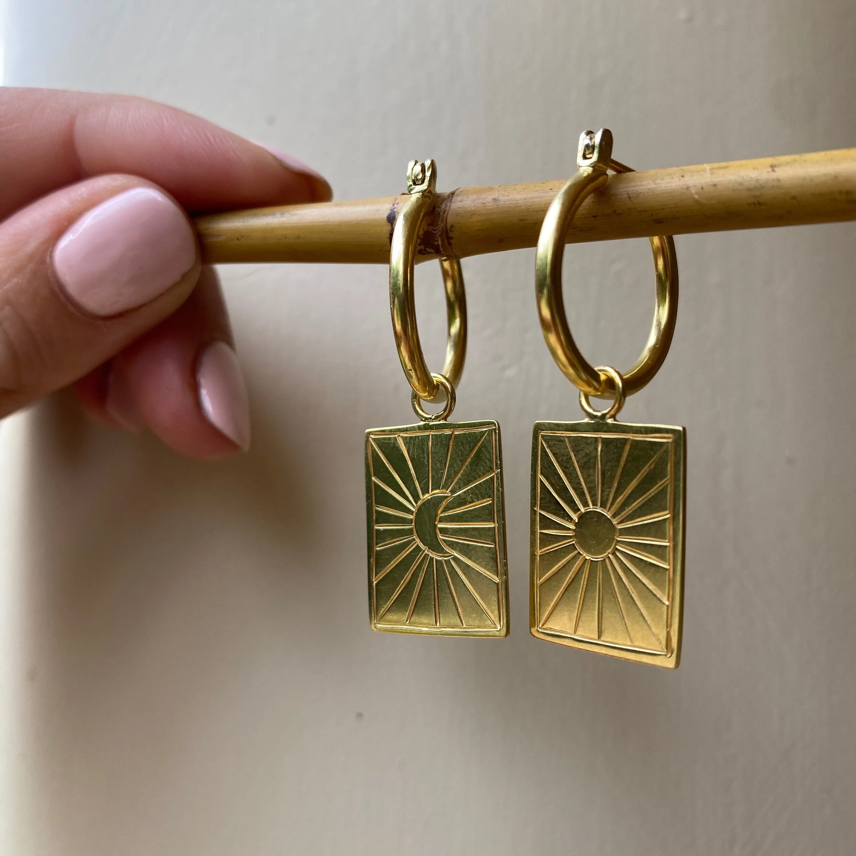 Calling of the Universe Gold Hoop Earrings