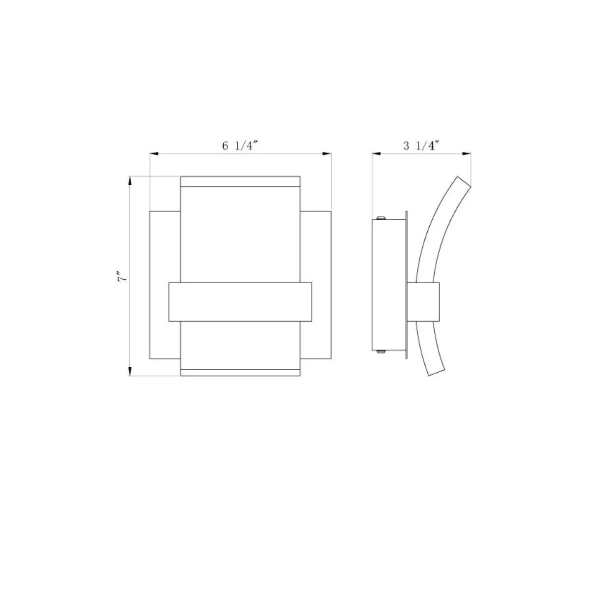 Cambridge 7 In. LED Bath Sconce Black Finish