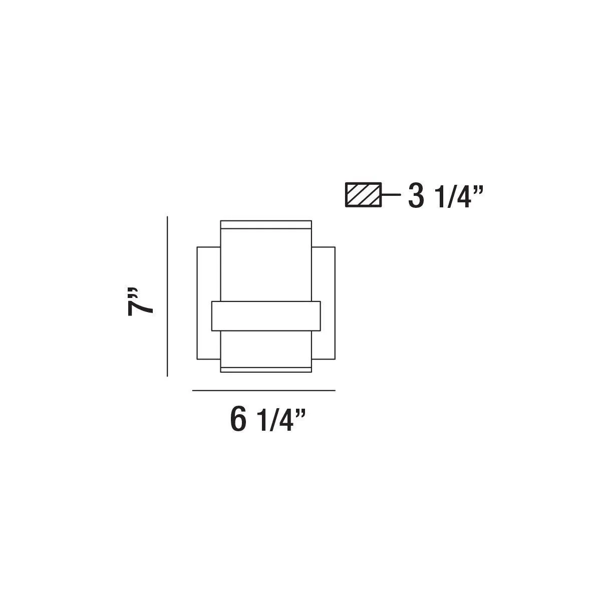 Cambridge 7 In. LED Bath Sconce Black Finish
