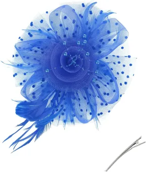 Century Star Kentucky hat Derbys Fascinator for Women Tea Party Hats Flower Mesh Ribbons Feathers Flapper Headband Hair Clips