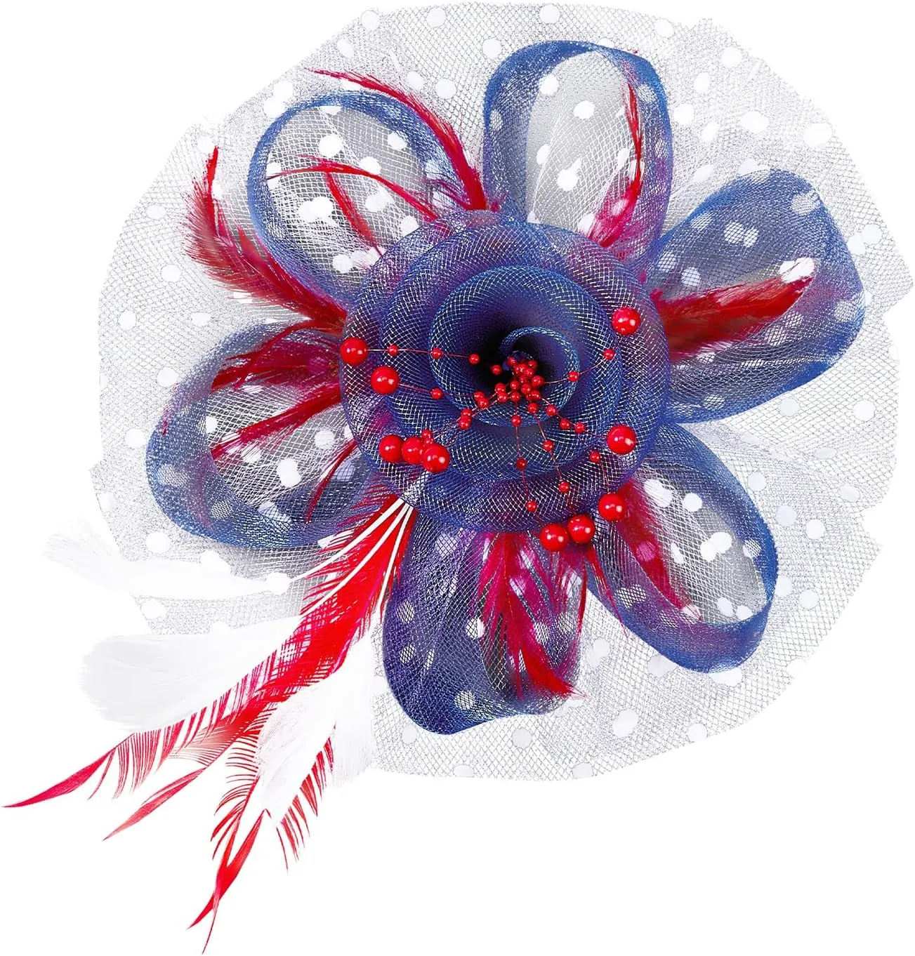 Century Star Kentucky hat Derbys Fascinator for Women Tea Party Hats Flower Mesh Ribbons Feathers Flapper Headband Hair Clips