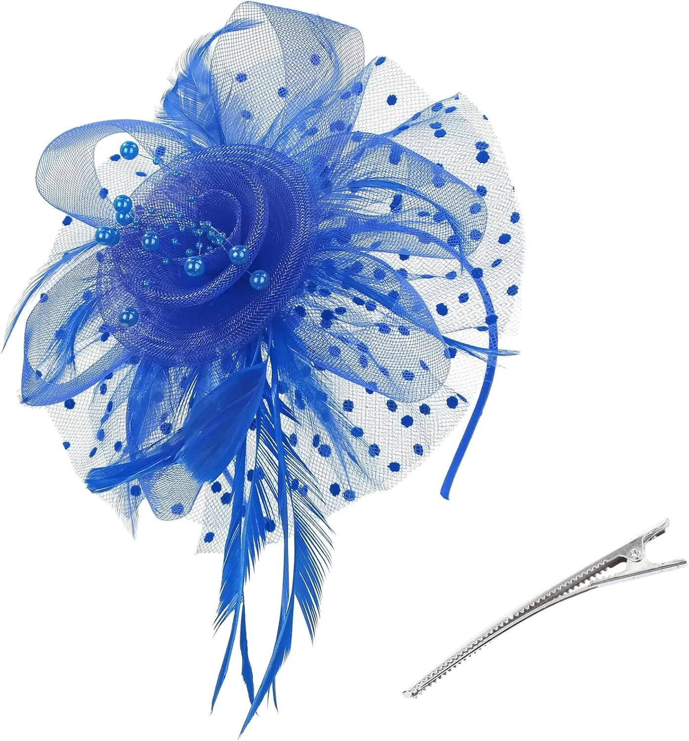 Century Star Kentucky hat Derbys Fascinator for Women Tea Party Hats Flower Mesh Ribbons Feathers Flapper Headband Hair Clips