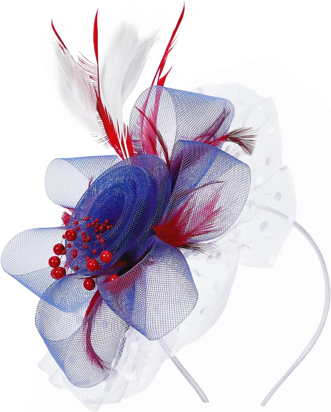 Century Star Kentucky hat Derbys Fascinator for Women Tea Party Hats Flower Mesh Ribbons Feathers Flapper Headband Hair Clips