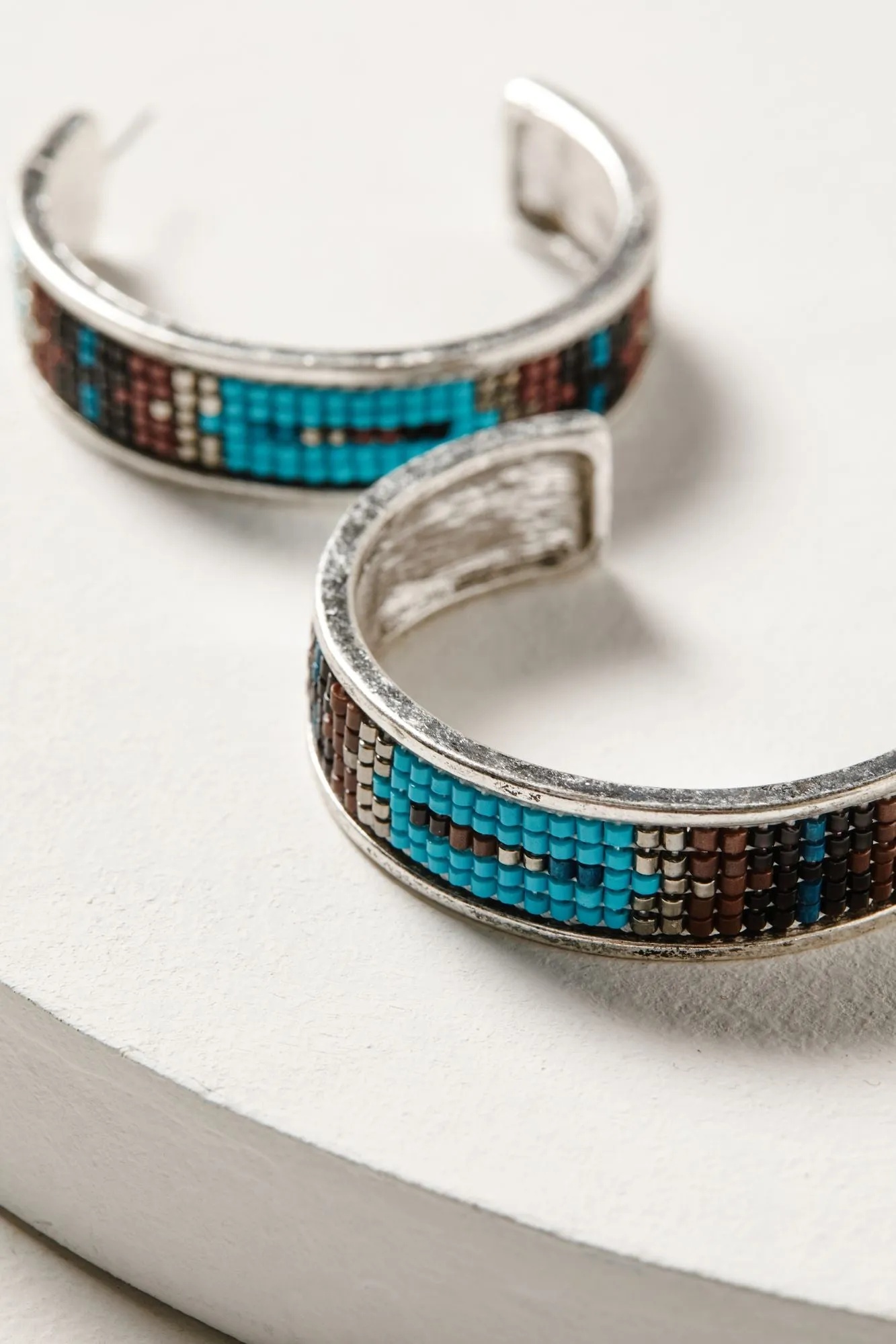 Cheshire Beaded Hoop Earrings