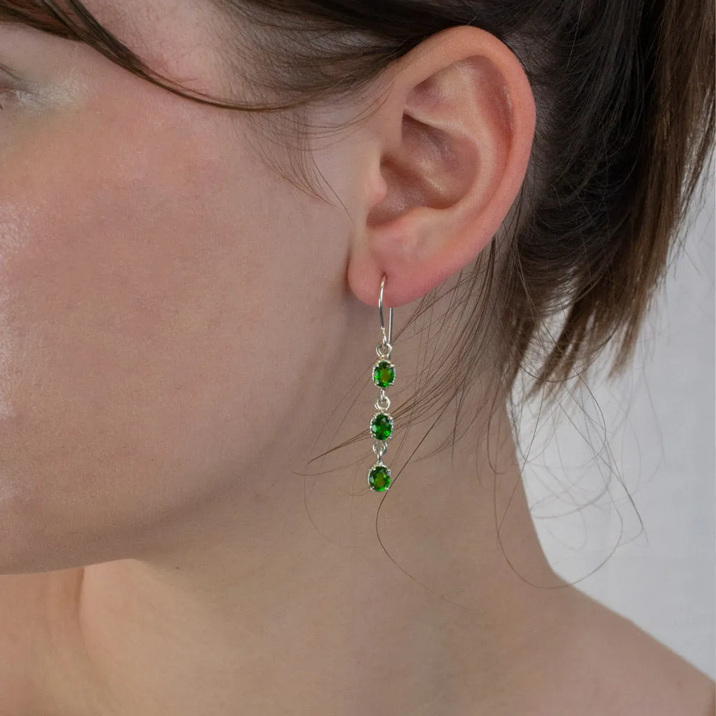 Chrome Diopside Drop Earrings