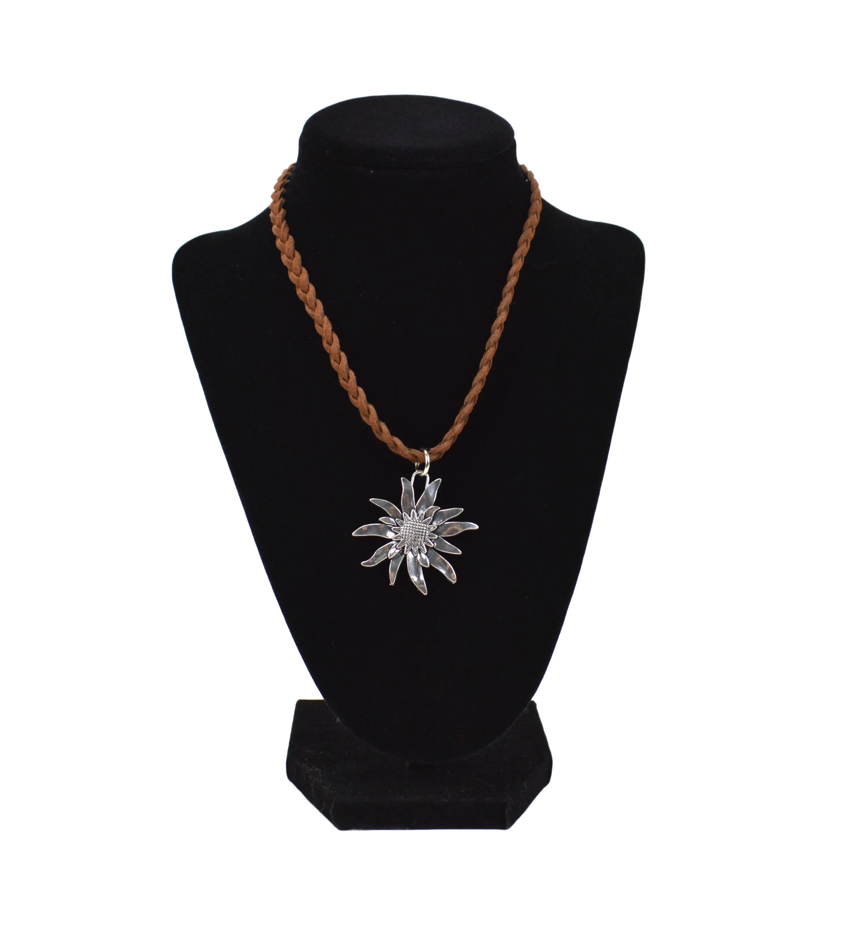 Classic Edelweiss Braided Necklace Oktoberfest Jewelry