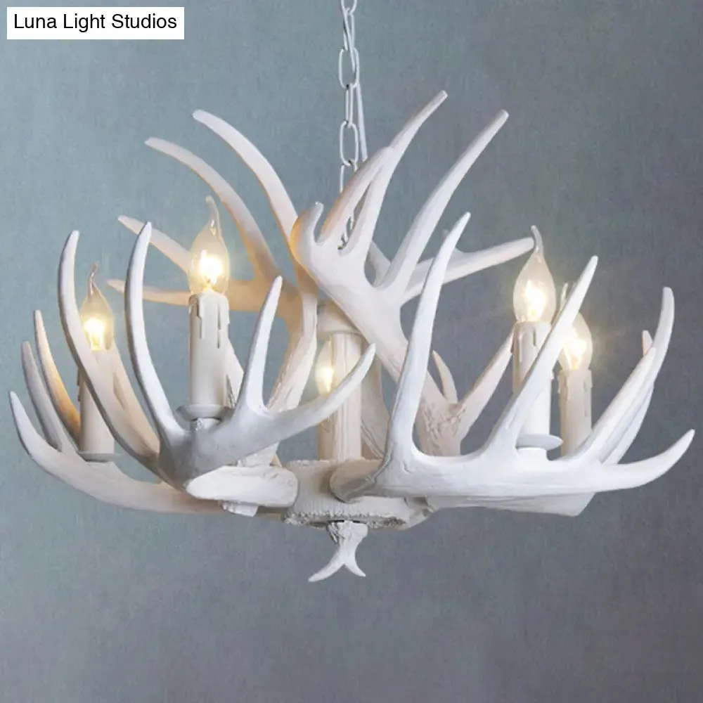 Deer Horn Chandelier Pendant Light for Classic Living Room Decor