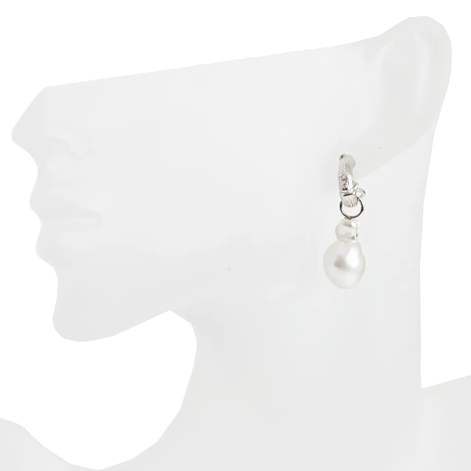 Diamond Twig Huggie Earrings