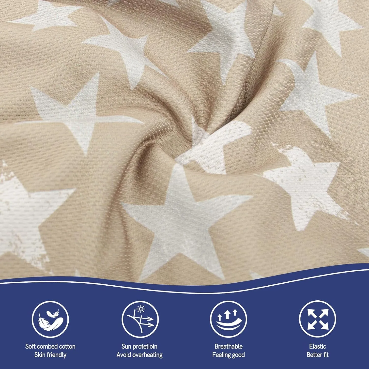Dog Shirts Quick Dry Summer Cooling Star Printing Dogs T-Shirt,Deep Green Light Blue L