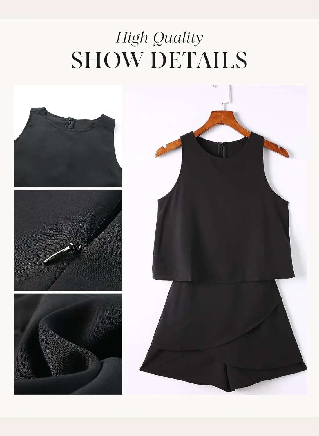 Dokotoo Womens Summer Jumpsuits 2025 Casual Ruffle Chiffon Sleeveless Rompers
