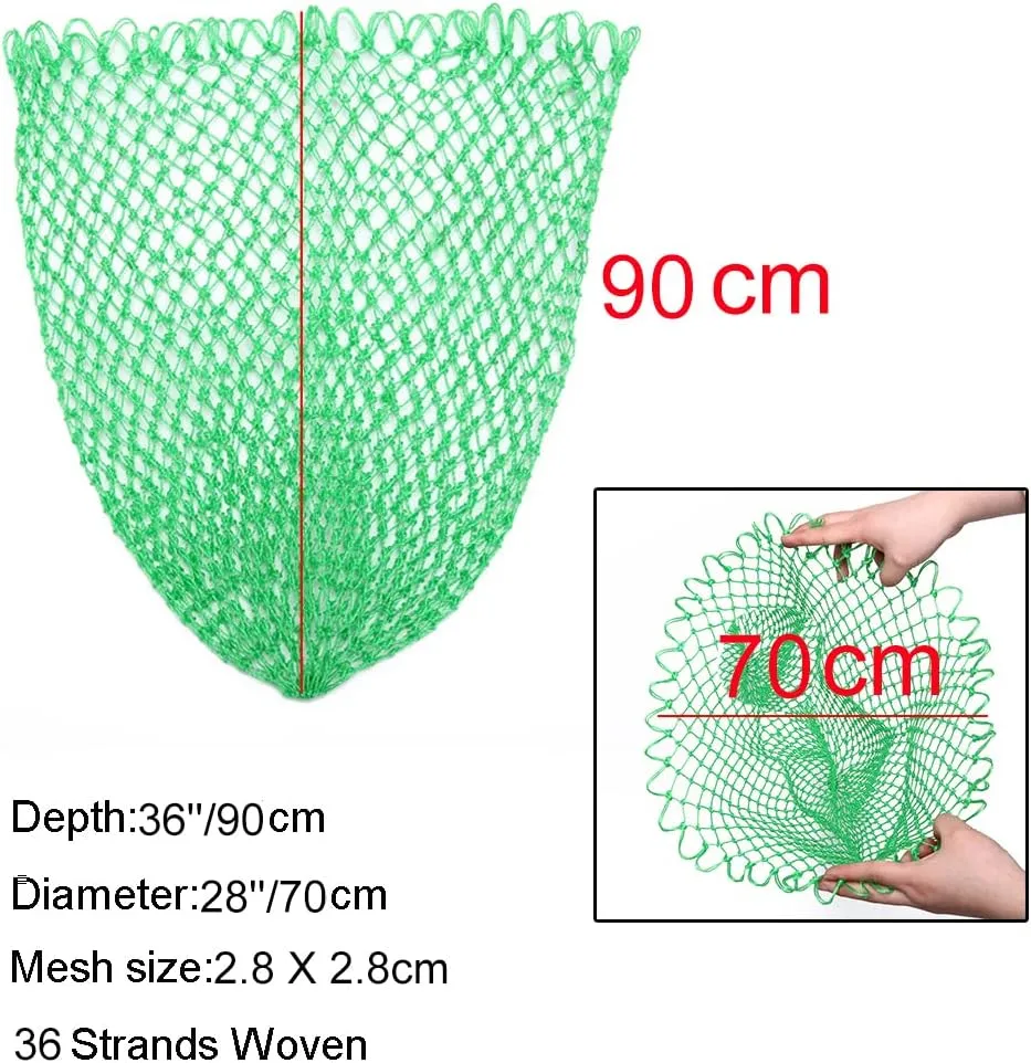 Fishing Net Replacement Netting Fishing Landing Net Replacement Net for Freshwater Saltwater Fishing Green 6 Sizes
