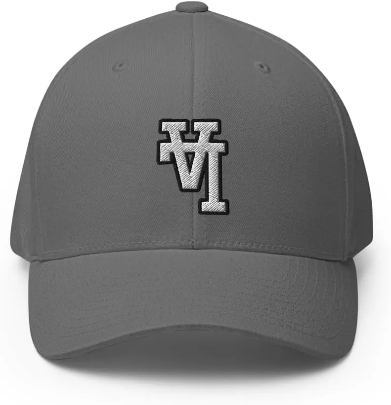 FX Upside Down LA Fitted Hat Embroidered Curved Bill Mid Crown Closed-Back Structured Los Angeles Twill Cap