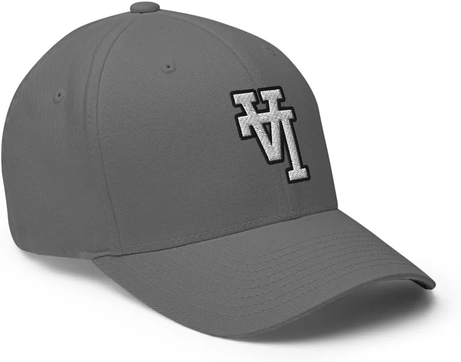 FX Upside Down LA Fitted Hat Embroidered Curved Bill Mid Crown Closed-Back Structured Los Angeles Twill Cap