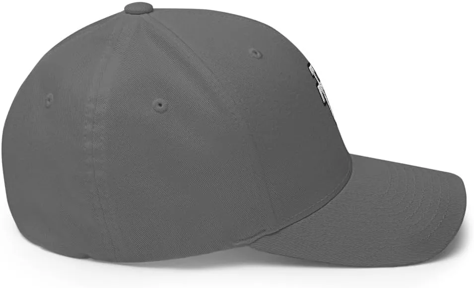 FX Upside Down LA Fitted Hat Embroidered Curved Bill Mid Crown Closed-Back Structured Los Angeles Twill Cap