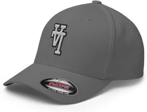 FX Upside Down LA Fitted Hat Embroidered Curved Bill Mid Crown Closed-Back Structured Los Angeles Twill Cap