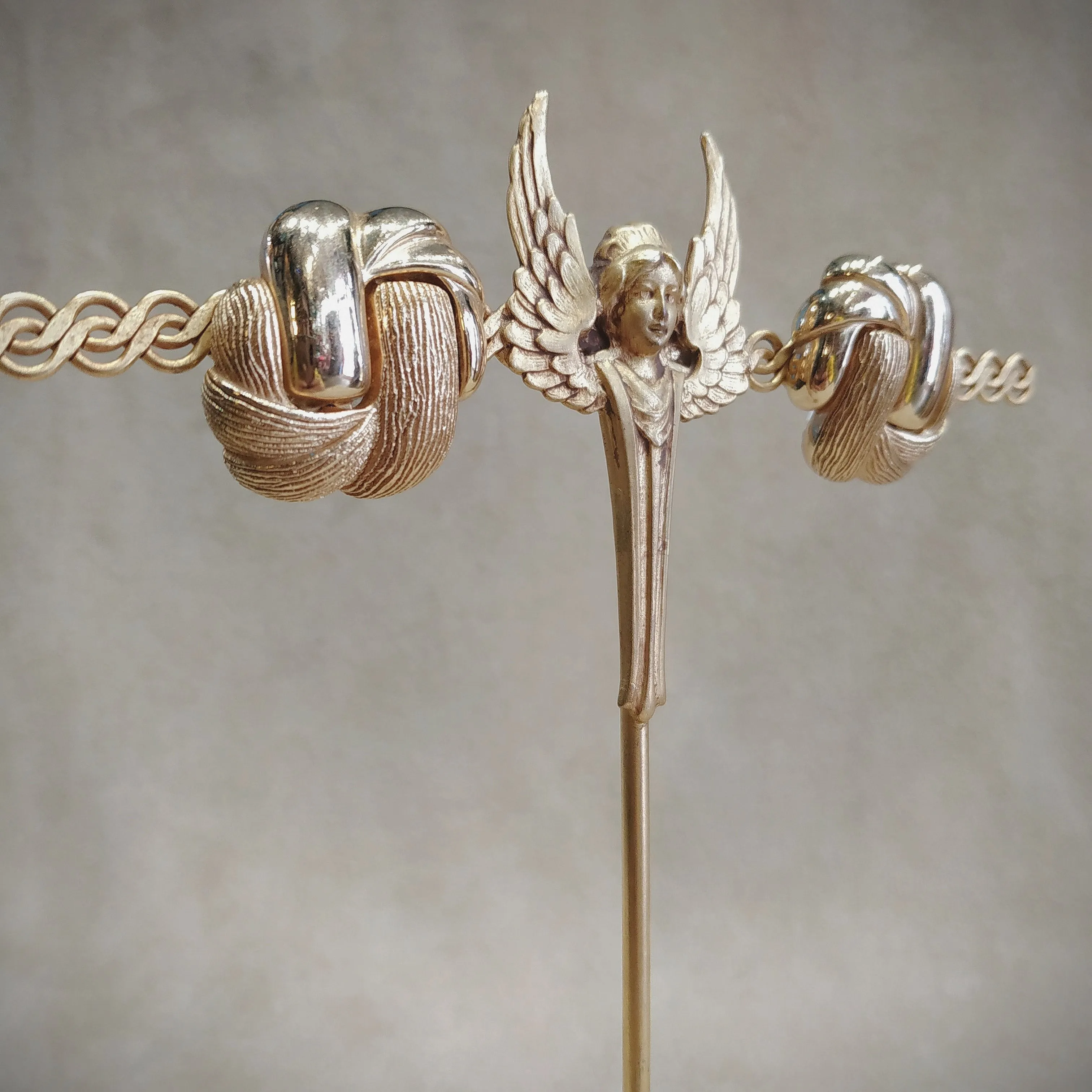 Grosse Earrings vintage Rope twist clip on earrings