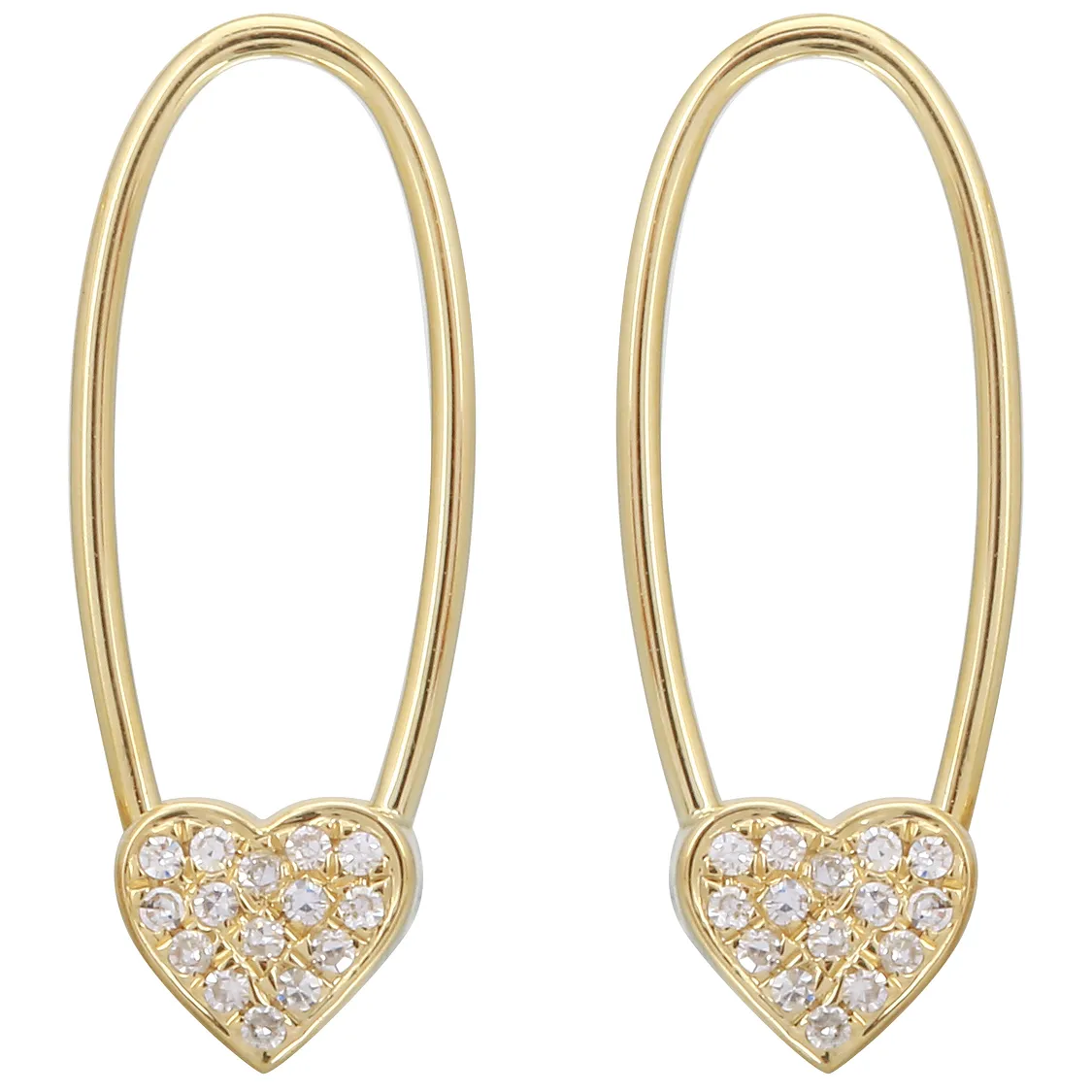 Heart Threader Drop Earrings