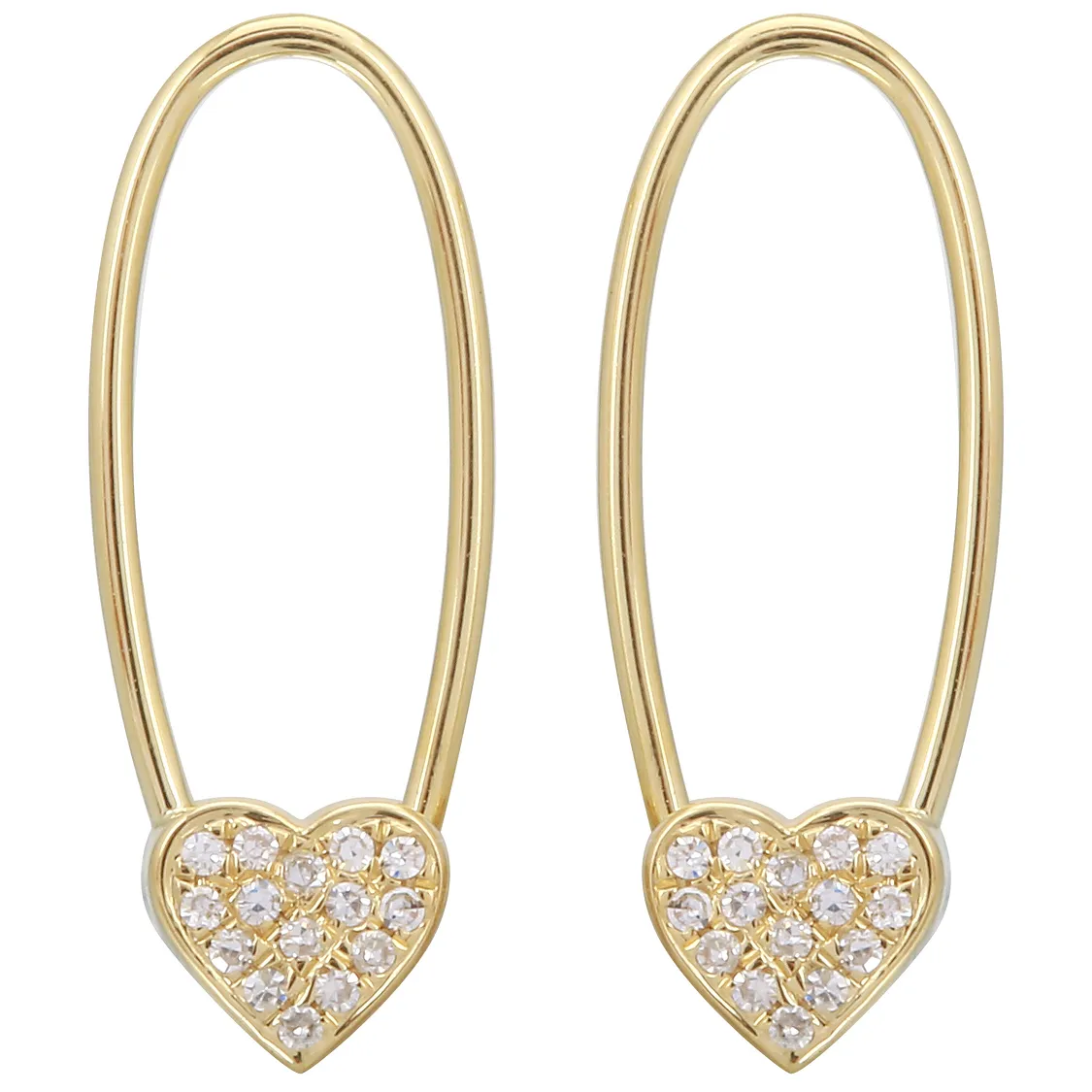 Heart Threader Drop Earrings