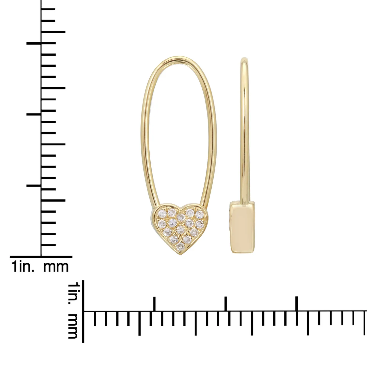 Heart Threader Drop Earrings