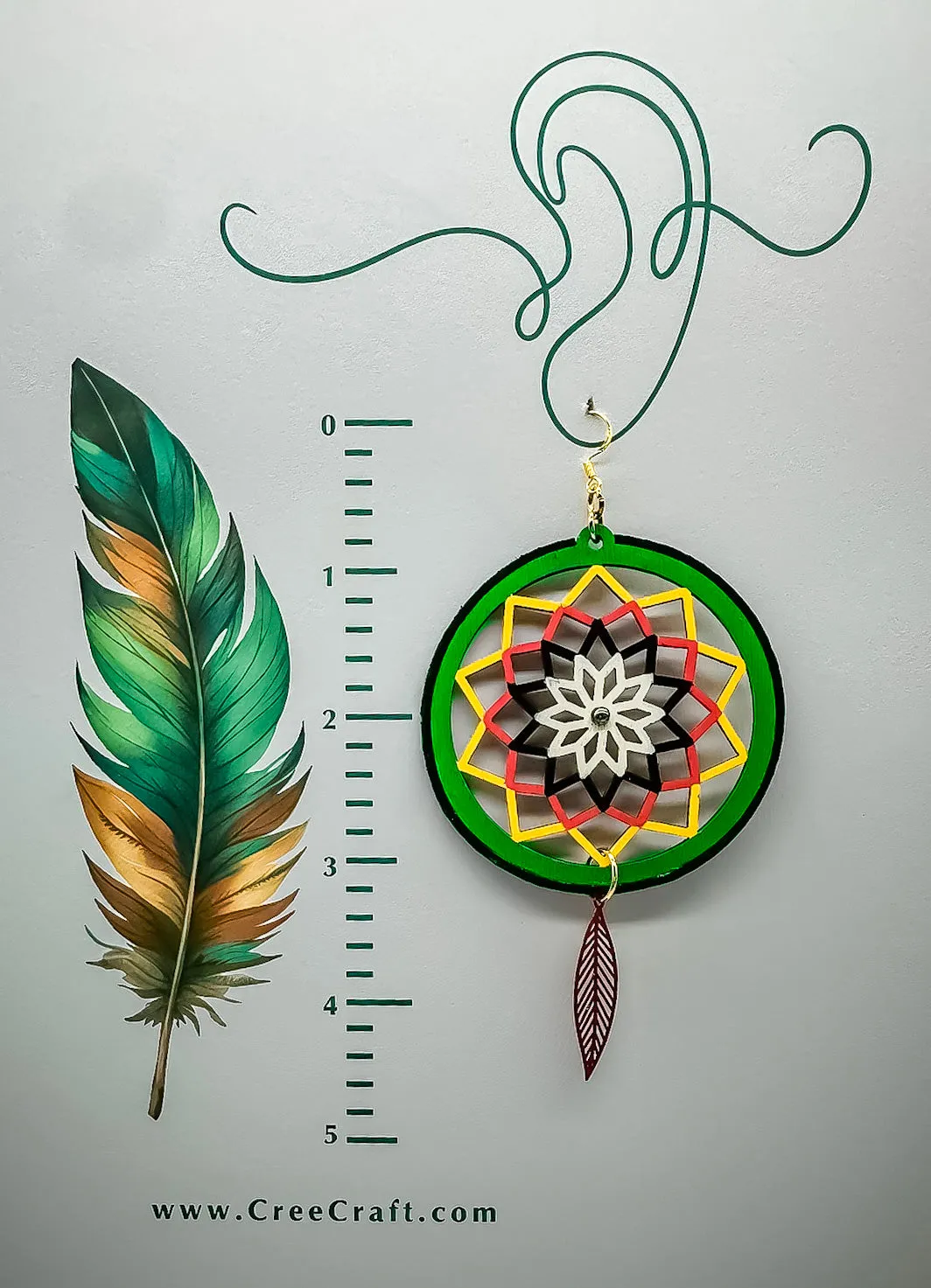 Indigenous Handmade Earrings - Dreamcatcher