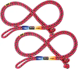 Just Jump It 8' Foot Jump Rope 2 Pack - Active Outdoor Youth Fitness Exercising Equipment - Kid Friendly Braided Nylon Gym Accessories