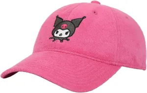 Kuromi Character Art Women's Pink Baseball Cap-OSFA