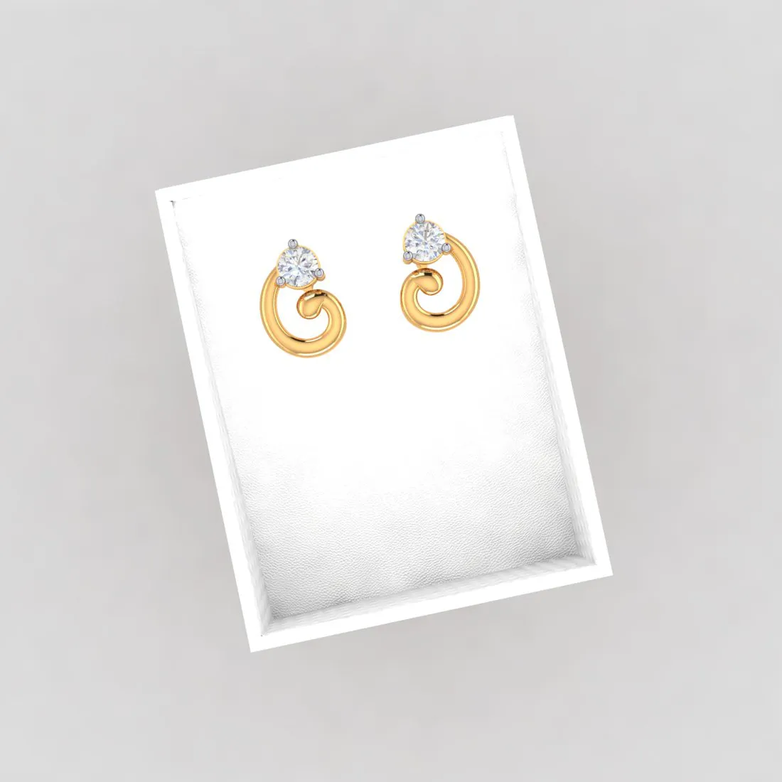 Latest Design 14k Gold & American Diamond Earrings
