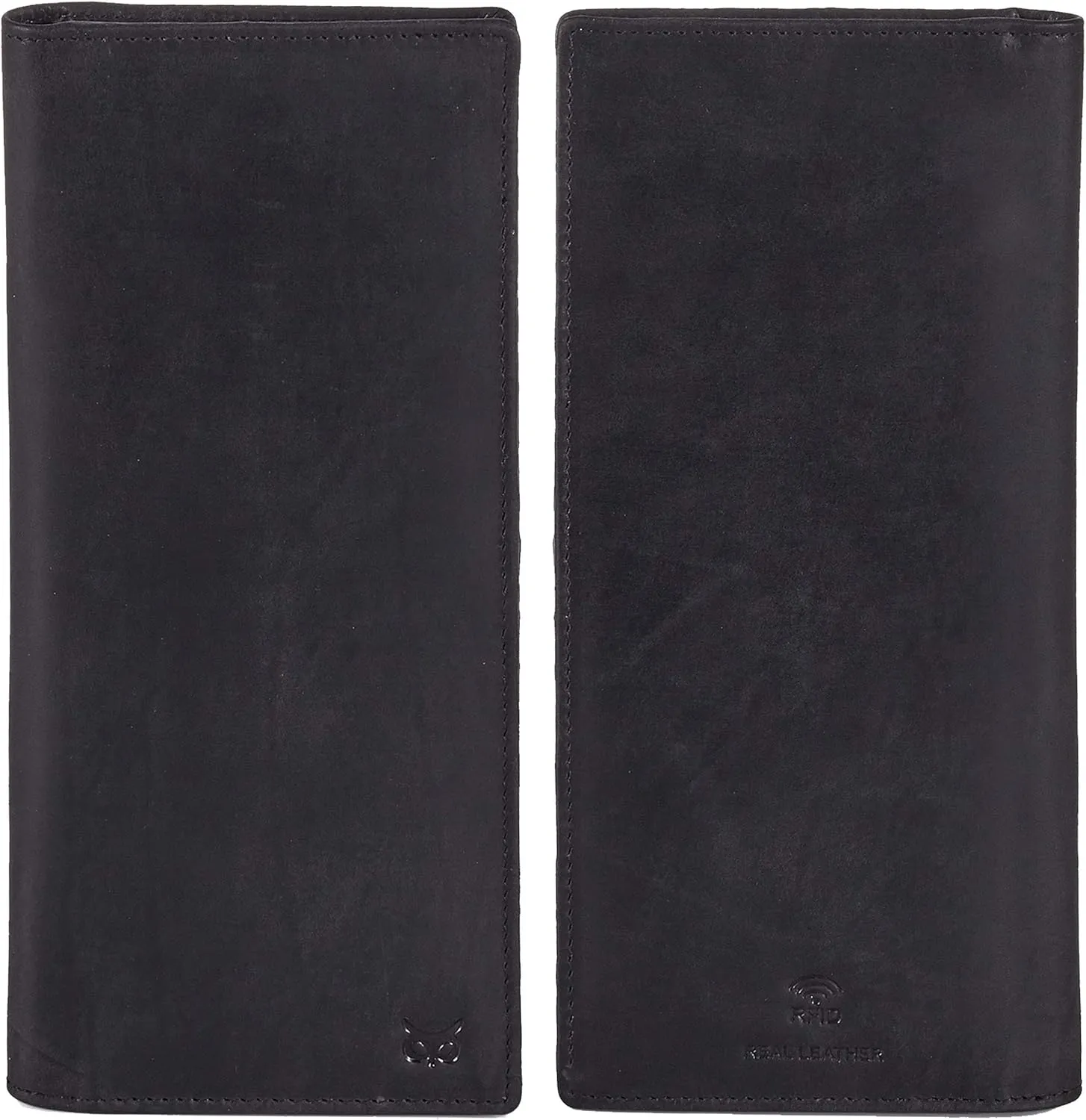 Long Wallet for Men Women Real Leather Bifold RFID Stylish Slim Handmade 2 ID Window Credit Card Holder in Gift Box