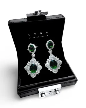 #LVNA2024 | LVNA Signatures Columbian Green Emerald Dangling Diamond Earrings 18kt
