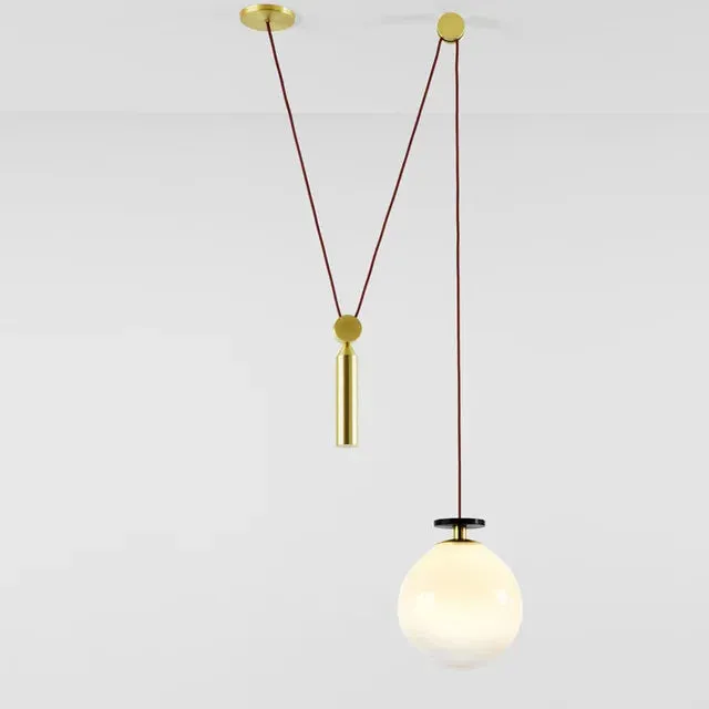Mansion Adjustable Glass Chandelier - LED Minimalist Decorative Lamp
